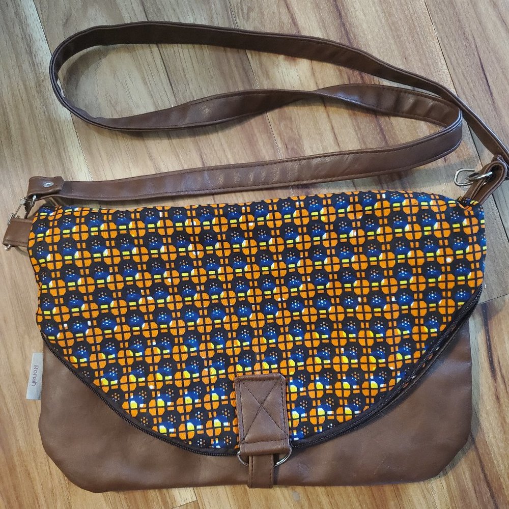 Ronah Orange & Blue crossbody handbag